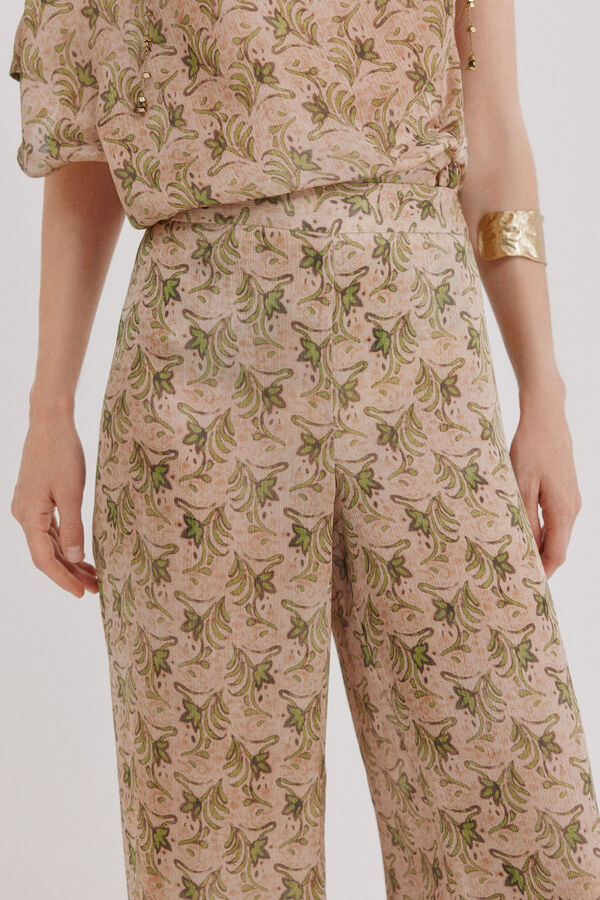 Hoss Intropia Cal&ccedil;a floral Paige Castanho