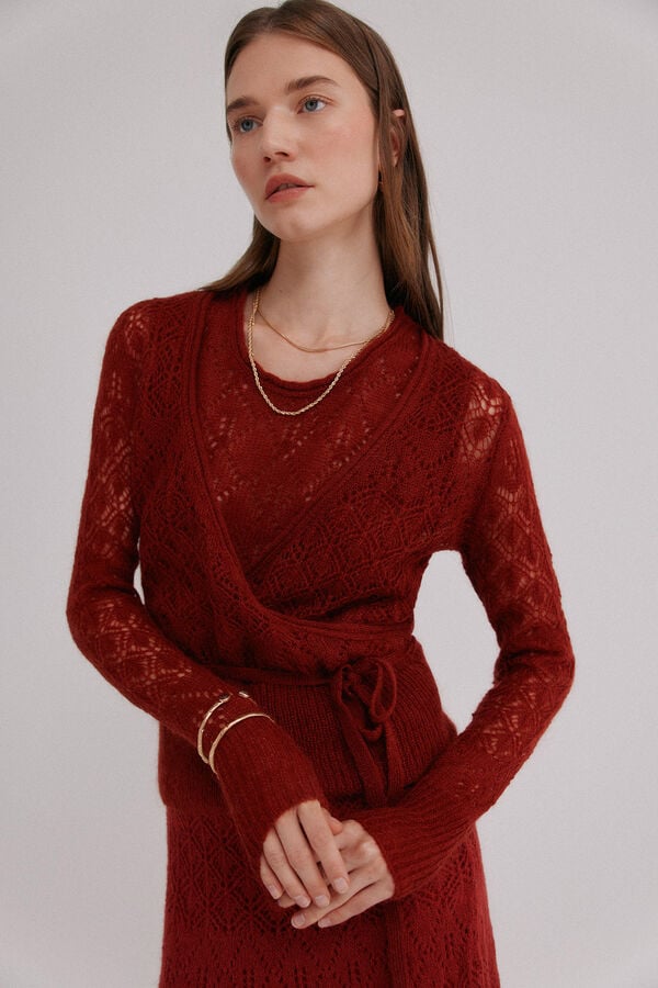 Hoss Intropia Iria. Chaqueta calada rojo