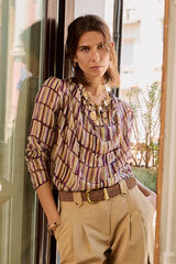 Hoss Intropia Guisselle. Blusa con cruce asimétrico Marfil