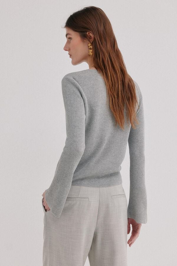 Hoss Intropia In&eacute;s. Top de punto canal&eacute; Gris
