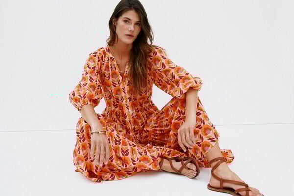 Hoss Intropia Alicia. Vestido midi Naranja