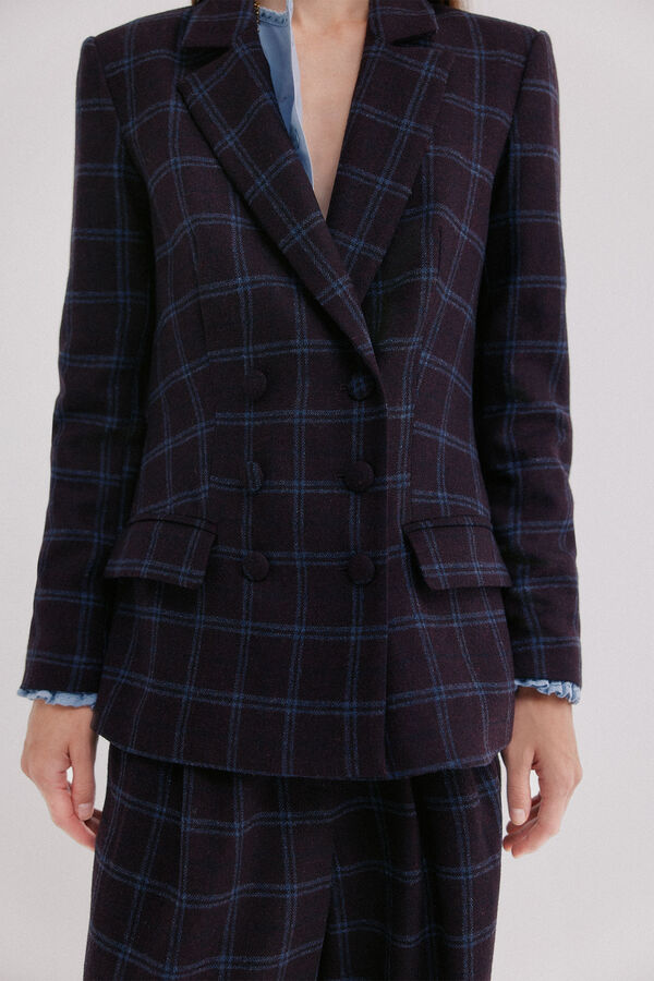 Hoss Intropia Emerald. Blazer aos quadrados Azul