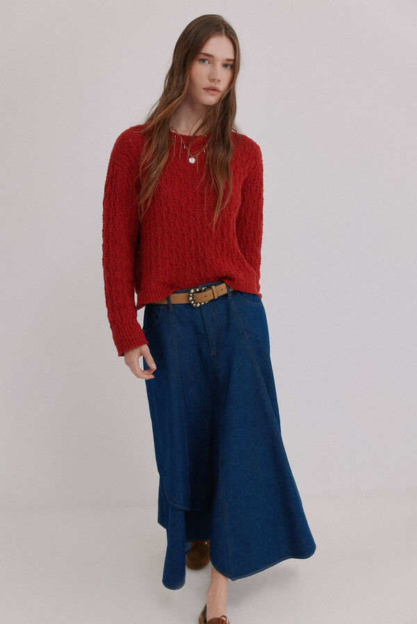 Hoss Intropia Regina. Falda denim Azul marino