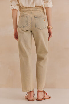 Hoss Intropia Pianna. Calça jeans com cintura Beige
