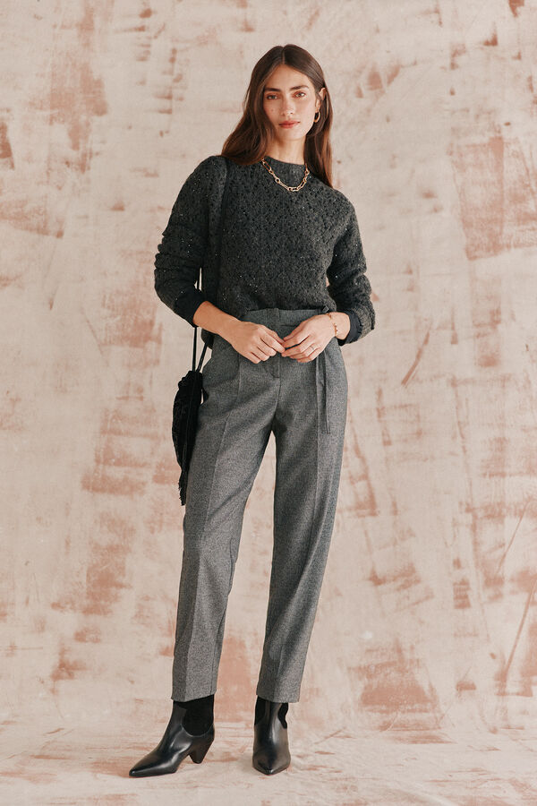 Hoss Intropia Toribia. Jersey lentejuelas Gris