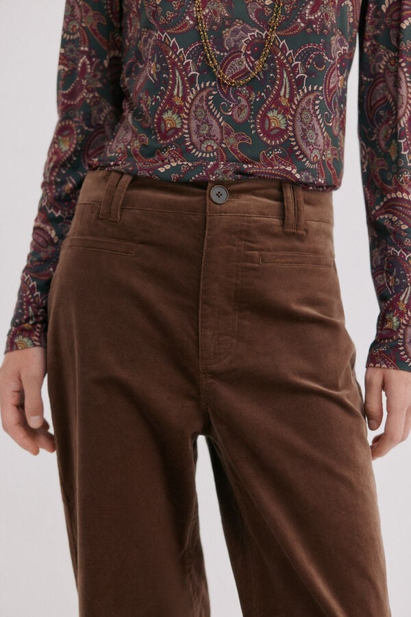 Hoss Intropia Prunela.Pantal&oacute;n tiro medio Gris