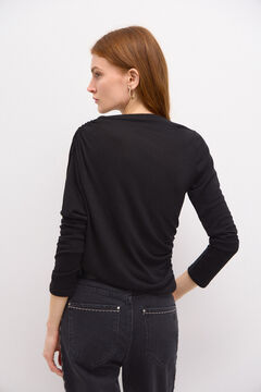 Hoss Intropia Shirin. Camiseta assimétrica  Preto