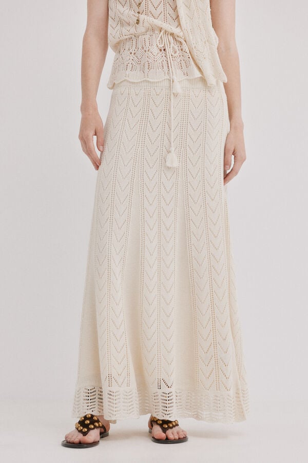 Hoss Intropia Rielle. Saia de malha Branco