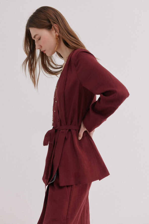 Hoss Intropia Emma. Chaqueta cruzada Vino