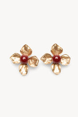 Hoss Intropia Lourdes. Brincos flor Dourado