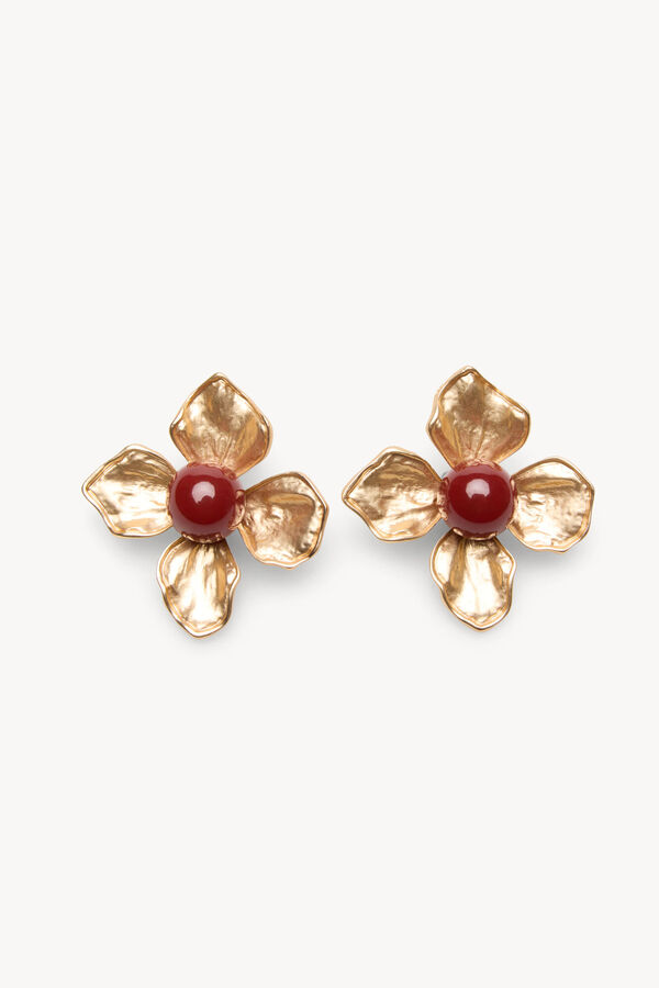 Hoss Intropia Lourdes. Brincos flor Dourado