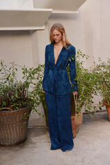 Hoss Intropia Pili. Pantalones jacquard Azul marino