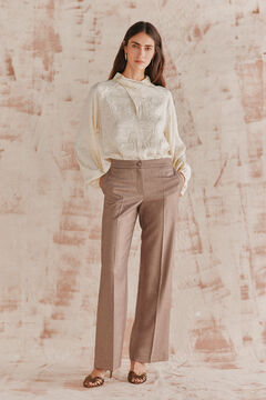 Hoss Intropia Fortia. Blusa nudo. Beige