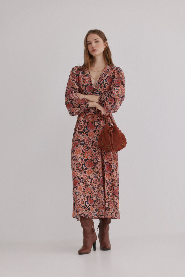 Hoss Intropia Aitana. Vestido estampado Castanho