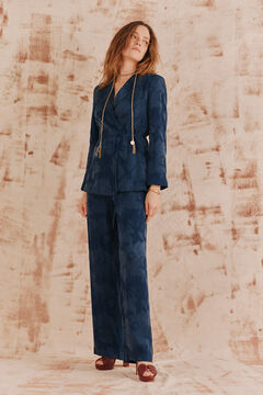 Hoss Intropia Pili. Pantalones jacquard Azul marino