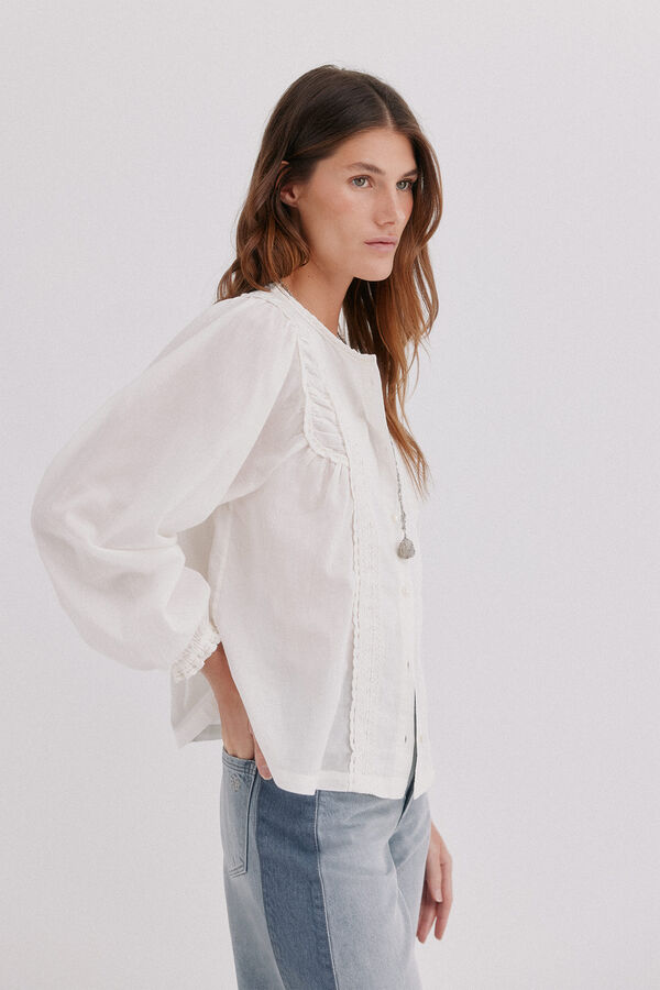 Hoss Intropia Caelia. Blusa flu&iacute;da Marfil