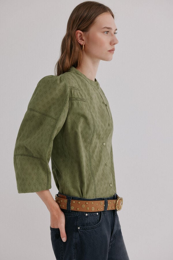 Hoss Intropia Genevieve. Blusa romántica Kaki