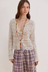 Hoss Intropia Itziar. C&aacute;rdigan de punto Marfil