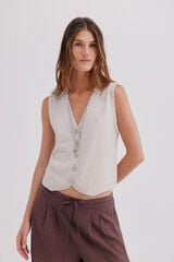 Hoss Intropia Isoletta. Colete de malha Beige