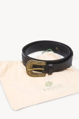 Hoss Intropia Lilit. Cinturón napa trenzado Negro