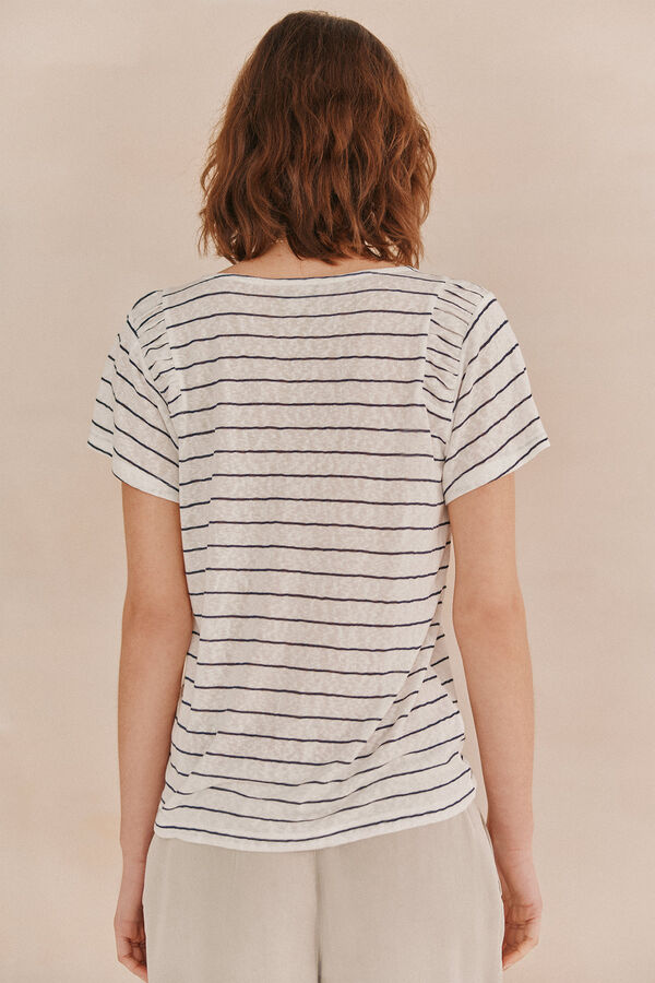 Hoss Intropia Marta. Camiseta rayas Blanco