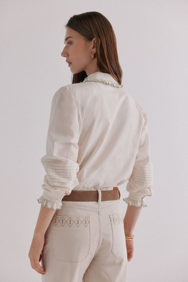 Hoss Intropia Catalina. Blusa romántica Marfil