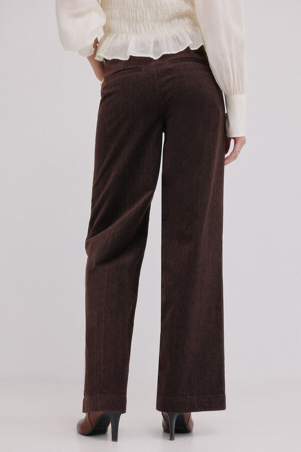 Hoss Intropia Pauline. Pantalón con doble abotonadura Marron