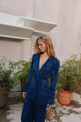 Hoss Intropia Emma. Chaqueta jacquard Azul marino