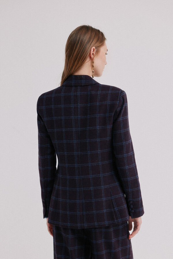 Hoss Intropia Emerald. Blazer cuadros Azul marino