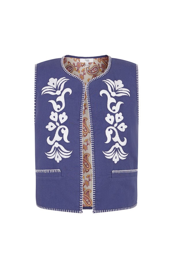 Hoss Intropia Emma. Chaleco boho Azul marino