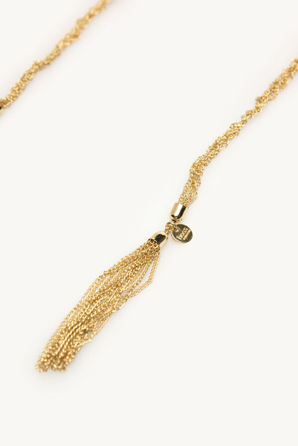 Hoss Intropia Nicole. Collar largo cadena trenzada Dorado