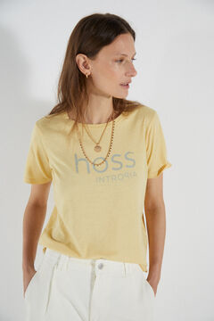 Hoss Intropia Ursi. Camiseta algodón logo Amarillo