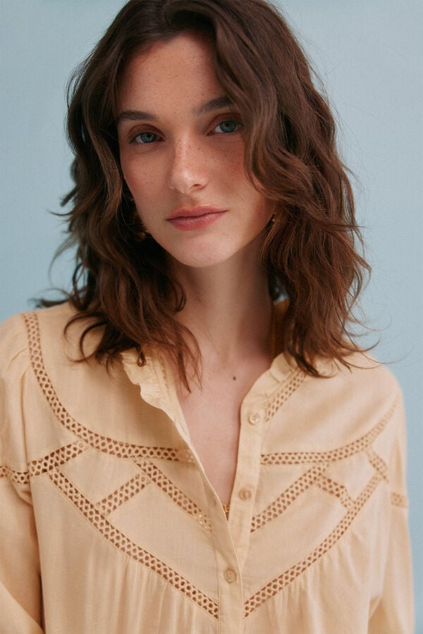 Hoss Intropia Chiara. Blusa rom&acirc;ntica Amarelo