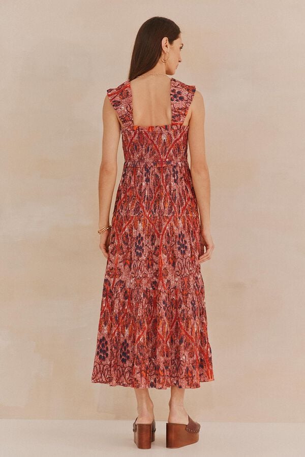Hoss Intropia Alma. Vestido étnico Estampado rojo