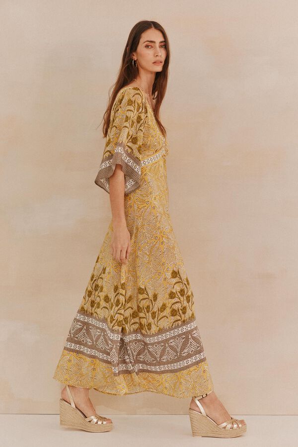Hoss Intropia Leonora. Vestido estampado Amarillo