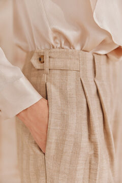 Hoss Intropia Barbara. Pantalones rayas Marfil