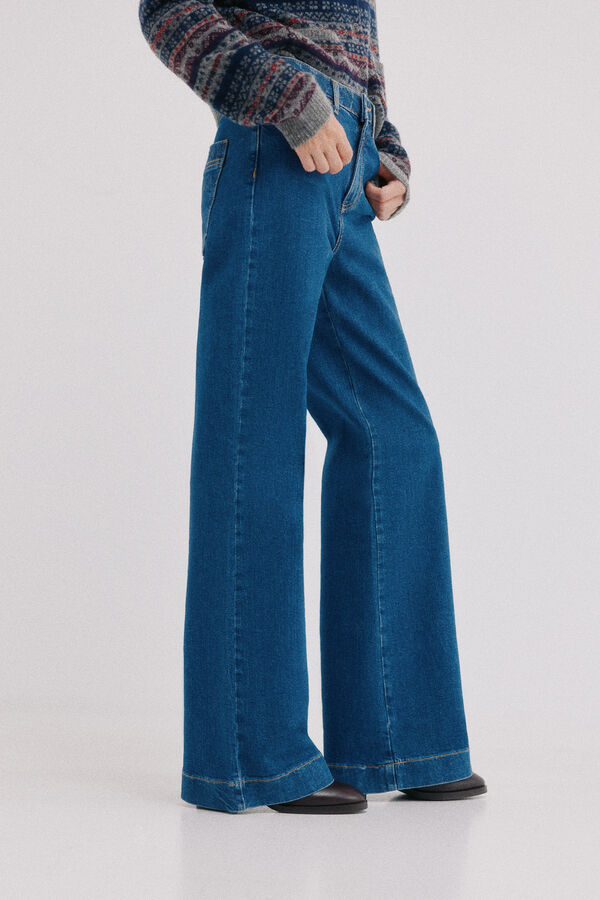 Hoss Intropia Chloe.Jeans fit flare Azul marino
