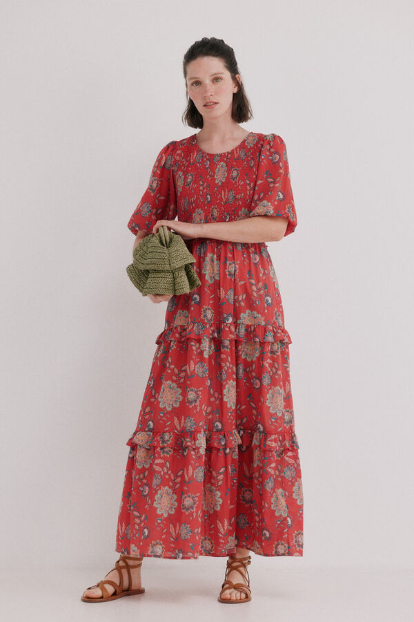 Hoss Intropia Asha. Vestido midi fluido Multicolorido