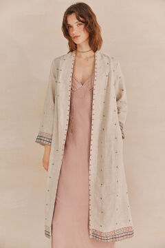 Hoss Intropia Elene. Kimono bordado Marfil
