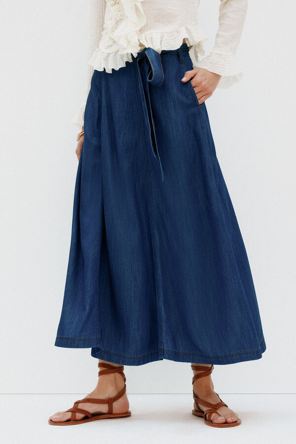 Hoss Intropia Rocío. Saia denim Azul