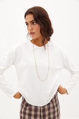 Hoss Intropia Duna. Camiseta de algodón desgastada Blanco