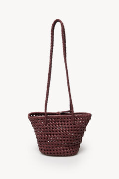 Hoss Intropia Naomi. Bolsa de cesto em pele trançado Granada
