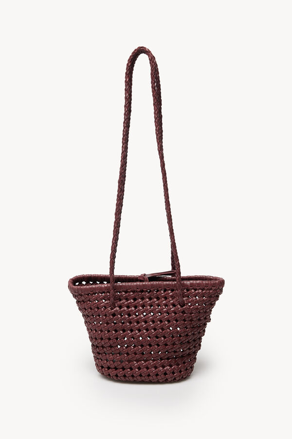 Hoss Intropia Naomi. Bolsa de cesto em pele trançado Granada
