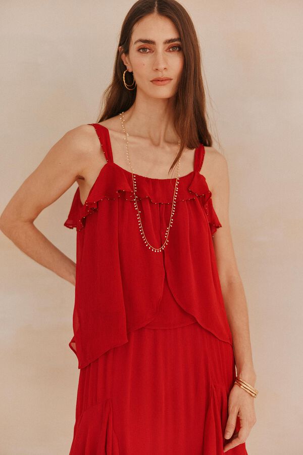 Hoss Intropia Griselda. Top largo Vermelho
