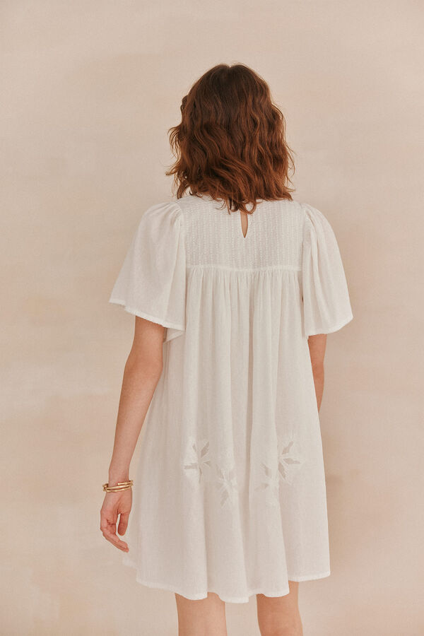 Hoss Intropia Lola. Vestido bordado Ecru