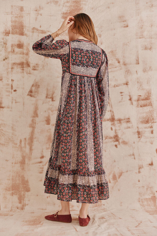 Hoss Intropia Ariane. Vestido estampado. Estampado rojo
