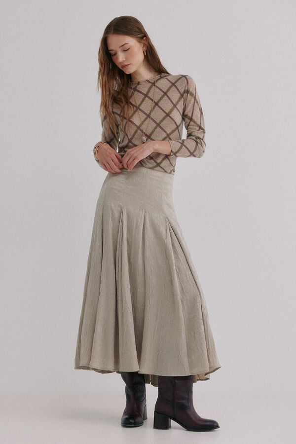 Hoss Intropia Nora. Top estampado Verde