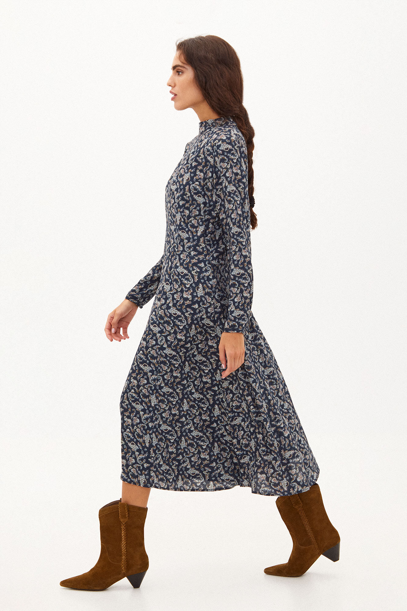 Vestido shop fluido estampado