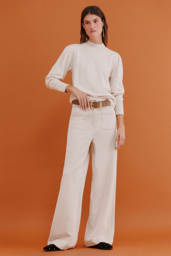 Hoss Intropia Ingrid. Jersey manga larga Beige