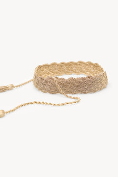 Hoss Intropia Melina. Cinto de crochet lurex Cinzento